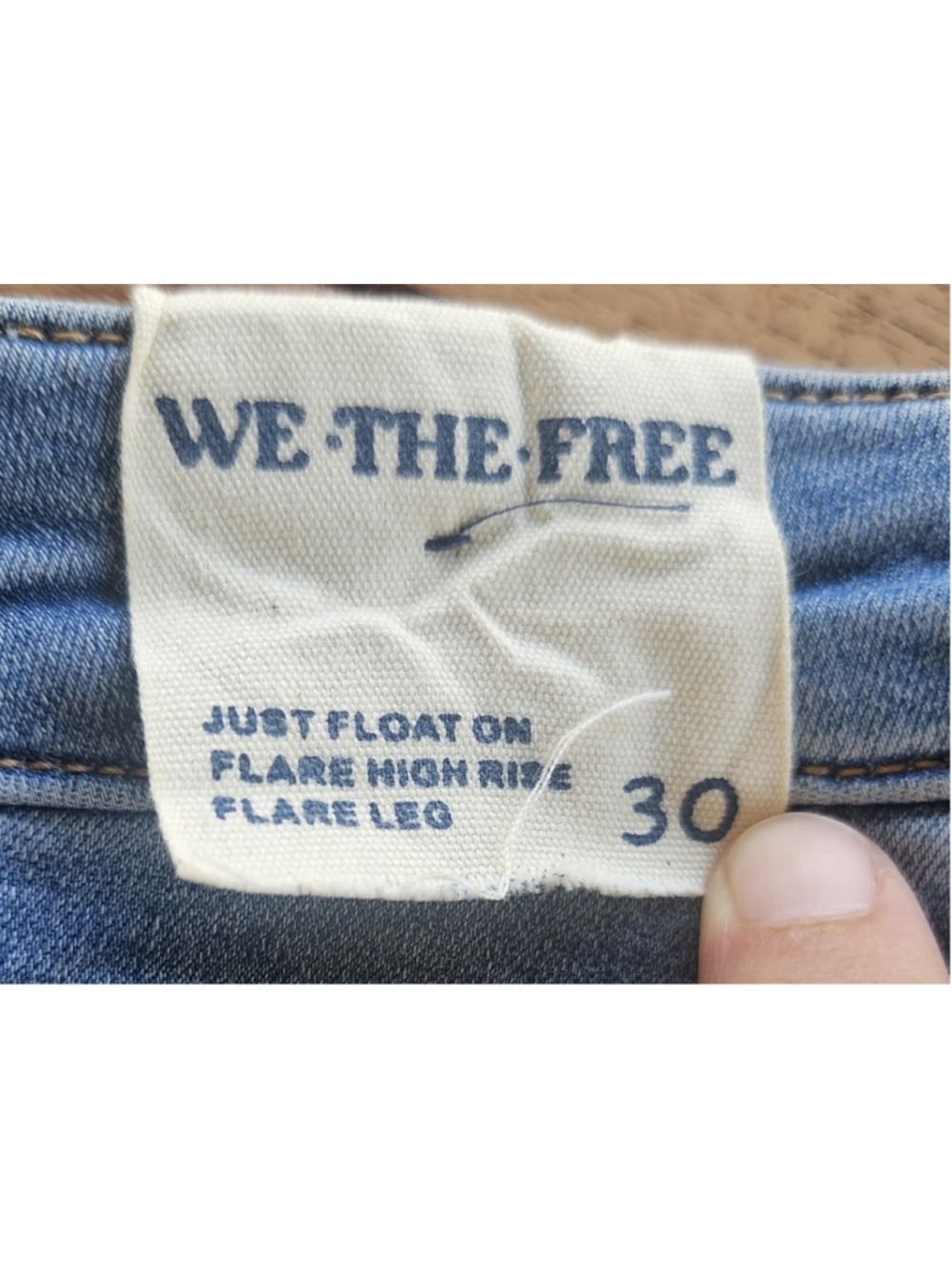 NWT We The Free Just Float On Flare Bell Bottom Jeans in Love Letters Size 30 - Picture 4 of 8